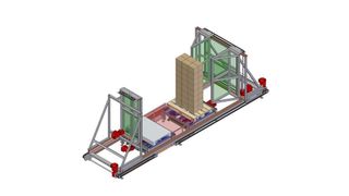 Mit dem auf der Fachpack vorgestellten Palettenwechsler können Paletten unabhängig palettiert, depalettiert und kommissioniert werden. Dabei kann die Ware sowohl auf eigene Transportpaletten gesetzt, aber auch von externen auf interne Paletten umgesetzt werden. Bild: Haro (Archiv: Vogel Business Media)