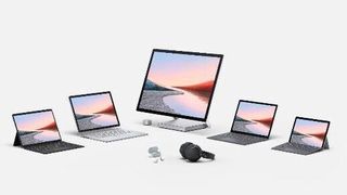 Mit der Surface-Reihe will Microsoft das hybride Arbeiten möglich machen. (Microsoft)