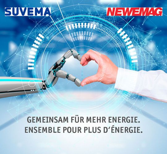 An der Innoteq 2023 präsentieren Newemag und Suvema zahlreiche Highlights. Im Zentrum stehen innovative Technologien für eine energiesparende Fertigung(Bild:  Newemag und Suvema)