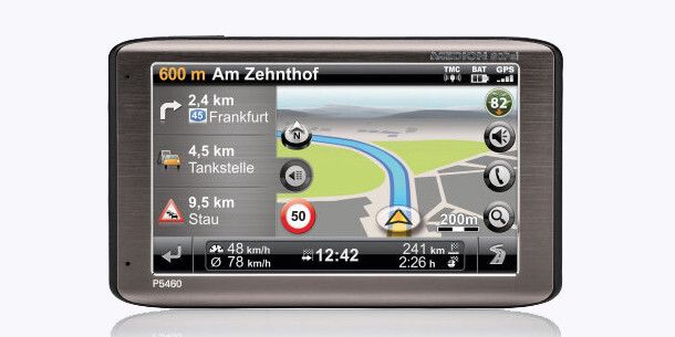 Das Medion Gopal P5460 kommt mit Navteq-Kartenmaterial für 46 Länder in West- und Osteuropa. (Bild: Aldi Nord)