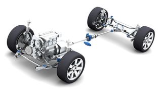 Automobilfahrwerk mit Buchsen und weiteren Fahrwerksteilen von Vibracoustic Bilder: Vibracoustic (Archiv: Vogel Business Media)