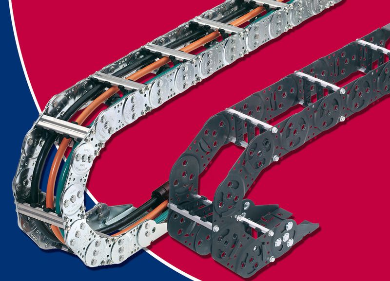 Vom Heavy-Duty-Produkt bis hin zur besonders leichten Konstruktion: KABELSCHLEPP bietet ein umfangreiches Spektrum an Energieführungsketten aus Stahl. (Archiv: Vogel Business Media)