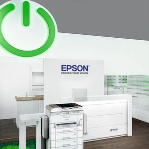 Epson wollte die Cebit-Besucher von den ökologischen Vorteilen der Tinte überzeugen.