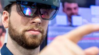 Swiss startup Rimon has developed a code-free platform that allows companies to create instruction-based applications for their employees — from technical specialists to medical staff. Instead of printing operating instructions on paper, users can be guided interactively with the support of augmented reality through technically demanding tasks. (Source: Landesmesse Stuttgart/ Uli Regenscheit)