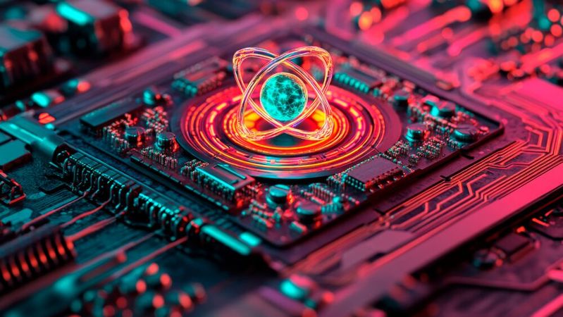 Mit Quantenalgorithmen lassen sich heute schon neue Muster mit weniger Daten erkennen, als mit digitaler Künstlicher Intelligenz. Die Möglichkeiten, die sich mit leistungsfähigen, fehlerarmen Quantencomputern ergeben dürften, sind zu einem Großteil noch unvorstellbar. (Bild: ©  Maxim Borbut - stock.adobe.com / KI-generiert)