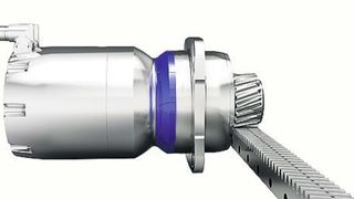 Mit der Motor-Getriebe-Einheit RPM+ von Wittenstein Motion Control lassen sich leistungsfähige Ritzel-Zahnstangen-Systeme realisieren. Bild: Wittenstein (Archiv: Vogel Business Media)
