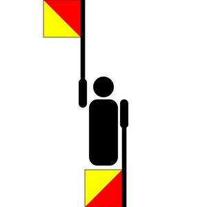 (Semaphore Delta.svg / Denelson83 assumed / CC BY-SA 3.0)