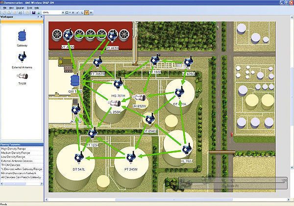 AMS displays the communication paths of the wireless Snap-On application. (Archiv: Vogel Business Media)