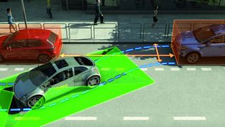 Seit 2007 existieren Assistenzsysteme, die das Fahrzeug automatisch in die Parklücke lenken. (Valeo)