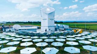 Renewable fuels from sunlight and CO₂: The heart of the DAWN plant contains a piece of Empa. (Source: Synhelion)