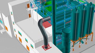 Glatt 3D-Planung für die Produktionsanlage zur Herstellung von phosphathaltigen Düngern aus Klärschlammaschen für Seraplant in Haldensleben. (Glatt Ingenieurtechnik )