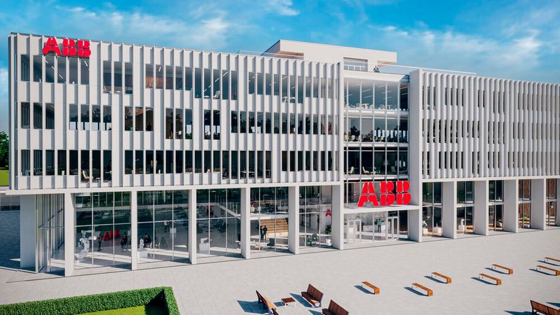 So soll der neue Campus von ABB bei seiner Eröffnung aussehen. 