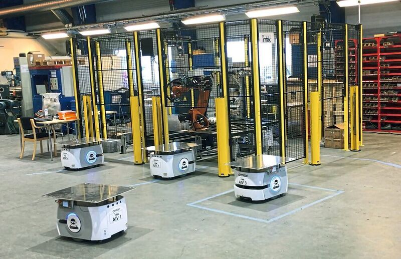 Mit den LD-Robotern lassen sich anpassbare Produktionslinien errichten, die im laufenden Betrieb rekonfiguriert und sogar verändert werden können. (Omron)