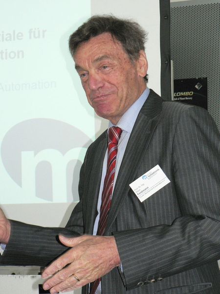 Führte kenntnisreich durchs Thema und Veranstaltung: Prof. Dr.-Ing. Feldmann, Clustersprecher, Cluster Mechatronik & Automation. (Archiv: Vogel Business Media)