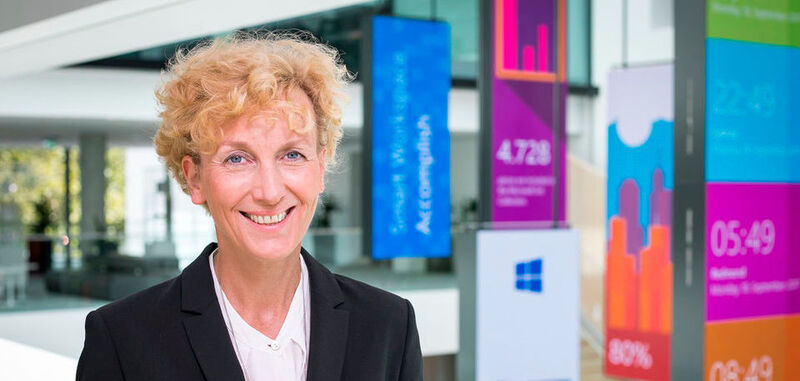 Sabine Bendiek, Geschäftsführerin von Microsoft Deutschland: „Unser Ziel muss es sein, die deutsche Industrie zukunftssicher zu machen. Deshalb müssen wir jetzt den Fuß von der Bremse nehmen.“