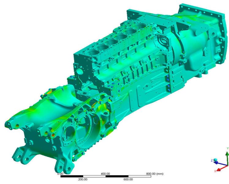 4 Die FEM-Berechnung  ... liefert die Verformungen und Spannungen in der Baugruppe. (Archiv: Vogel Business Media)