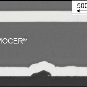 Image 1: A encapsulation protects the organic electronic device against ingress of water and oxygen. It must ensure a lifetime of at least 10,000 hours to allow market entry of the devices.