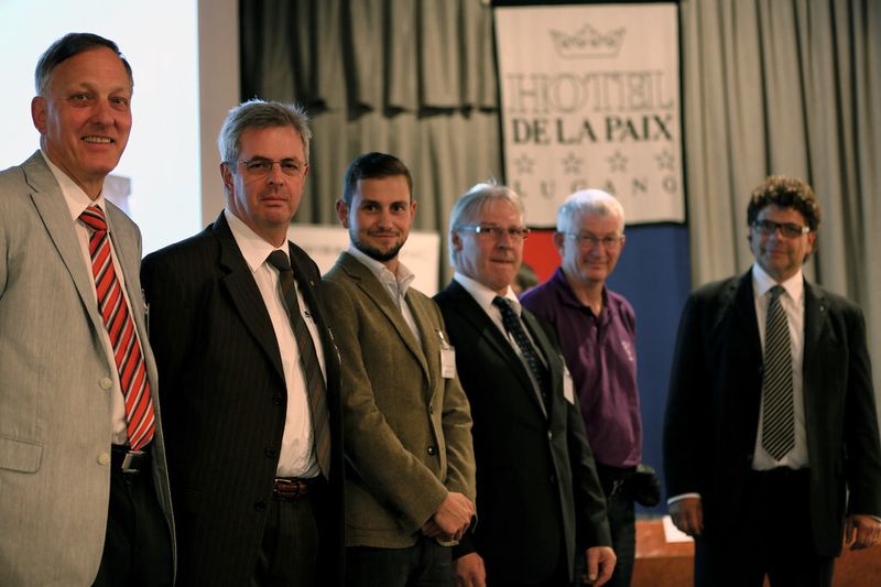 Der neue Vorstand (vlnr): Hanspeter Scheu, Heinz Müller, Nicola Tettamanti, Roland Goethe, François Schoch und Daniel Arn. (Bild: Swissmechanic)