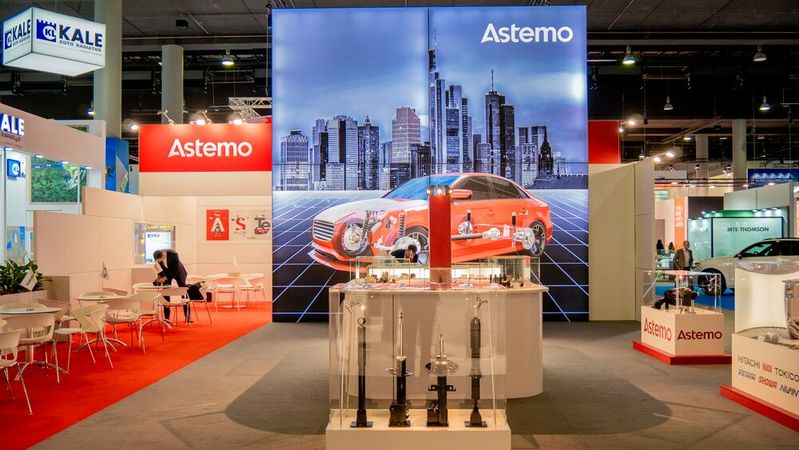 Astemo präsentiert auf der Automechanika 2026 in Frankfurt am Main unter anderem sein Aftermarket-Portfolio.(Bild:  Astemo)
