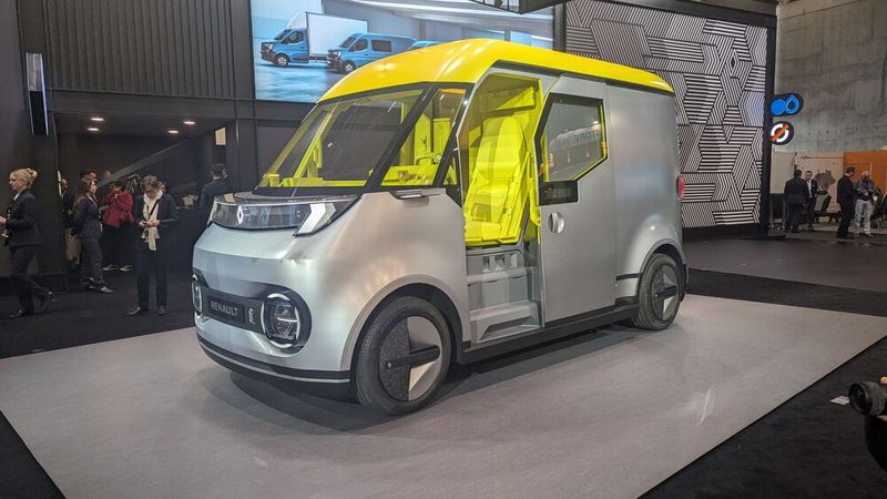 Renault enthüllte die Studie „Estafette Concept“, die 2026 als Elektro-Serienmodell auf den Markt kommen soll. (Bild: Simon / VCG)