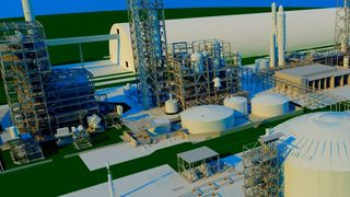 Der neue Düngemittelkomplex wird im Sungai Liang Industrial Park in Brunei errichtet. (Thyssen Krupp)