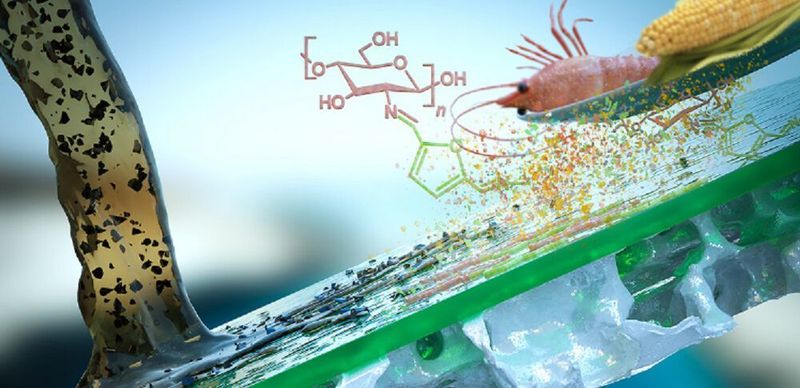 A team of Kaust chemical engineers has designed a sustainable thin-film composite membrane made from a natural nontoxic polymer derived from shrimp shell waste. (Kaust )