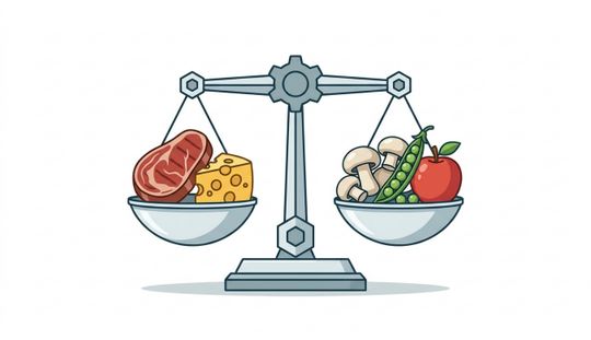 Statt Fleisch oder Käse können pflanzliche Proteine die Ernährung bereichern. Forschungsprojekte nutzen beispielsweise Apfeltrester, um darauf proteinreiche Pilze zu züchten (Symbolbild).(Bild:  KI-generiert / Gemini)