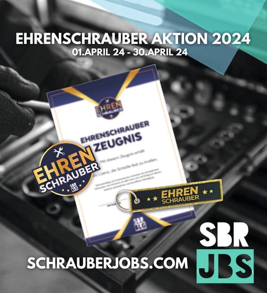 Die Ehrenschrauber-Aktion findet auch im Jahr 2024 ihre Fortsetzung.(Bild:  Schrauberjobs)