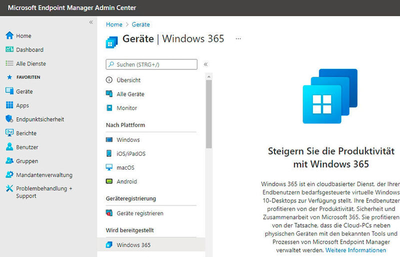 Windows 365 und Endpoint Manager nutzen. (Joos)