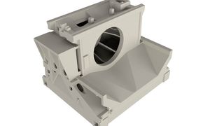 Das Grundgestell einer Werkzeugmaschine aus Gusseisen mit Lamellengraphit wiegt rund 2.500 kg und ist ein Beispiel für eine fertigungsoptimierte Gussgestaltung. (Meuselwitz Guss)