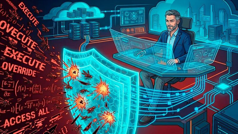 Die Thales AI Security Fabric soll Unternehmen dabei unterstützen, KI sicher zu skalieren. Dafür schafft sie Transparenz und Kontrolle darüber, wie KI-Systeme und -Agenten auf Daten zugreifen, miteinander interagieren und im Unternehmen handeln.(Bild:  Gemini / KI-generiert)