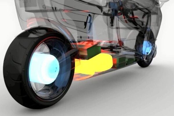 Das C1 von Lit Motors: zwei Gyroskope sorgen dafür, dass der elektrische Zweiradkabinenroller nicht umfallen kann - auch nicht bei einem Unfall (Lit Motors)