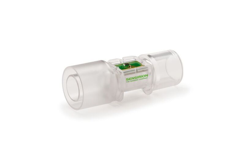 Sensirions Durchflusssensoren ermöglichen eine zuverlässige Messung von Gas- und Atemflüssen zum und vom Patienten. (Sensirion)