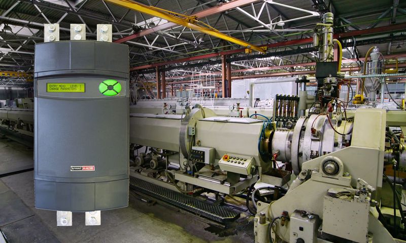 Eine Kunststoffverarbeitungsanlage als Anwendungsbeispiel für digitale Gleichstromrichter der Serie PLX von Sprint Electric (Sprint Electric)