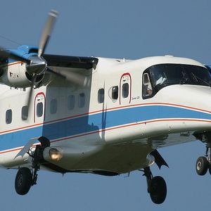 Die mit einer Spezial-Luftbildkamera ausgestattete Do 228 des DLR(DLR)