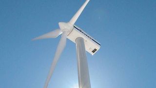Windkraft: Eine Windkraftanlage (WKA) wandelt die kinetische Energie des Windes in elektrische Energie um und speist sie in das Stromnetz ein. (Archiv: Vogel Business Media)