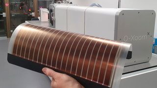 Leicht und flexibel: gedruckte organische Solarzellen.  (Bild: Eva M. Herzig)