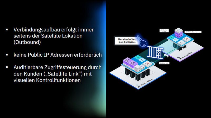 Abbildung 4:  Im Security-Konzept von Cloud Satellite hält der Kunde den Schlüssel. (IBM/Matzer)