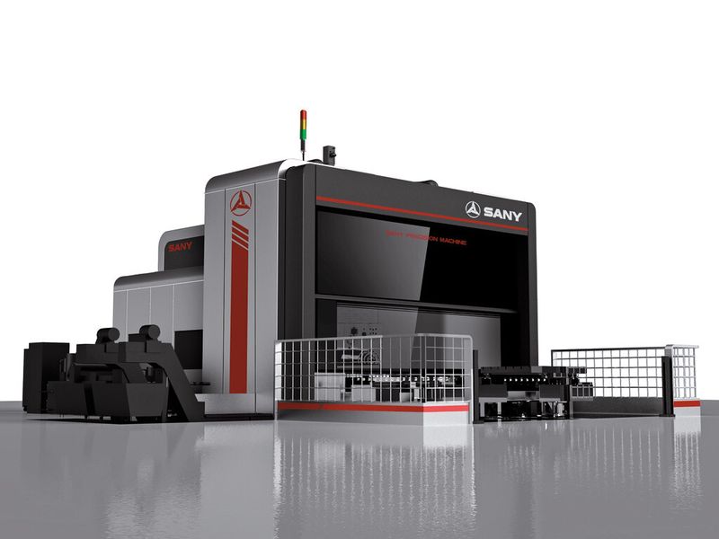 Schon das (chinesische) Design ist ein Hingucker: Werkzeugmaschine des Mischkonzerns Sany. (Bild: Sany)