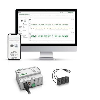 Das System besteht aus einer Messeinheit und den Sensoren zur Stromerfassung. (Bild: Schaeffler)