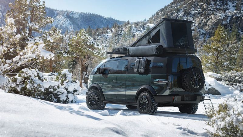 Übernachtungsmöglichkeit: Auf Wunsch gibt es den Pick-up auch mit Camper-Aufbau.  (Canoo)