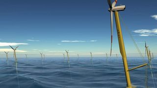 „Das Potenzial ist riesig“, sagt Siemens CTO Henrik Stiesdal. Bis zu 200 Anlagen könnten in einem Offshore-Park schwimmen – ein solcher Park könnte dann fast eine Million Haushalte mit Strom versorgen. Bild: Siemens (Archiv: Vogel Business Media)