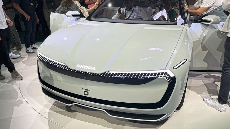In München präsentierte Skoda die Studie Vision O. Es ist ein Ausblick auf einen elektrischen Mittelklasse-Kombi. (Bild: Grimm – VCG)