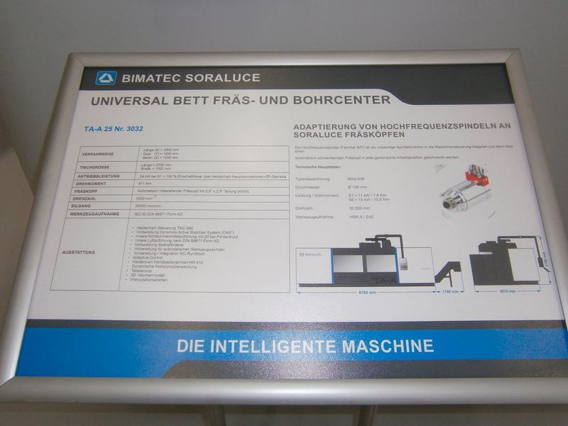 Live-Machining am Beispiel einer TA-A 25 bei Bimatec Soraluce in Limburg samt Bearbeitungsbeispielen... (Königsreuther)