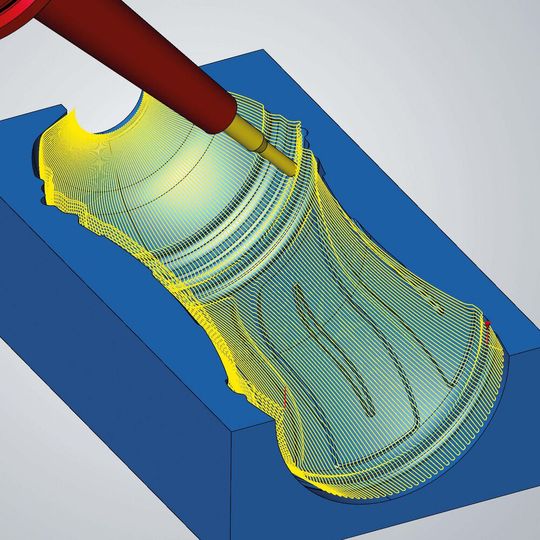 5-axis radial machining is a highly efficient strategy for blow-mould manufacturing, Open Mind states. 5-axis radial machining is a highly efficient strategy for blow-mould manufacturing, Open Mind states.