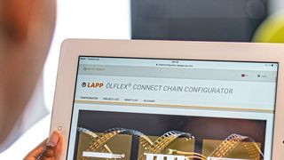 Mit dem Ölflex-Connect-Chain-Konfigurator lassen sich fertig bestückte Energieketten einfach online zusammenstellen. (Lapp)