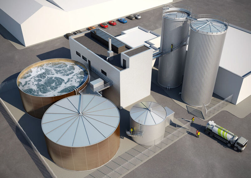 Die Abwasserbehandlungsanlage mit Biogasgewinnung wurde in drei Bauphasen in einem Zeitraum von nur sieben Monaten errichtet und in Betrieb genommen. (Envirochemie)
