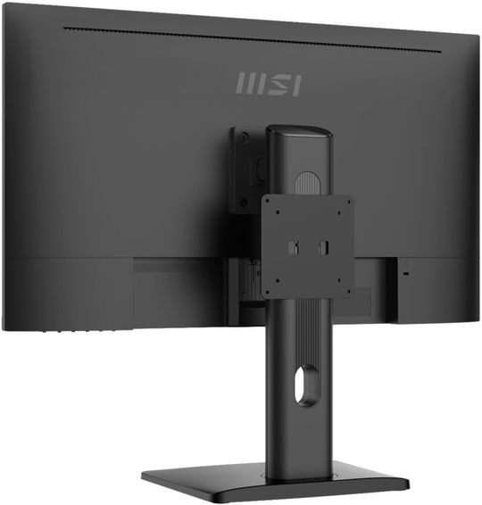 Der PRO MP273QPDE E2 besitzt eine Halterung, die speziell für die platzsparende Installation der MSI Cubi-Serie vorgesehen ist. (Bild:  MSI)