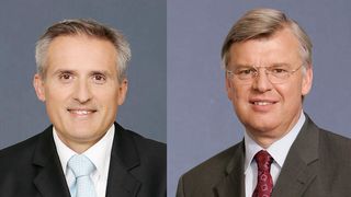 Stefano Pigozzi, neuer Leiter des Unternehmensbereichs Inorganics (links) und Fred Baumgartner, neuer Leiter von Paper Chemicals bei BASF. (Bilder: BASF) (Archiv: Vogel Business Media)