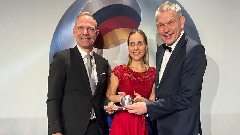 Von links: Harald Klaiber, Gruppengeschäftsführer Finanzen; Annemarie Hillenbrand, Nachhaltigkeitsmanagerin; Klaus Wittmann, Abteilungsleiter Nachhaltigkeit.(Bild:  Ebm-papst)